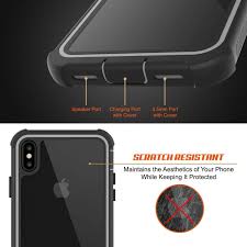Punkcase Iphone Xs Max Case Spartan Series Clear Rugged Heavy Duty Cover W Built In Screen Protector Black White Iphone Pink Iphone Screen Protector