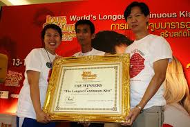 This kissing event was hosted by ripley's believe it or not and was recorded by guinness world records. Facebook