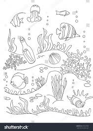 Bisa dikatakan bahwa gambar ini lebih menonjolkan tumbuhan bawah. Sketsa Pemandangan Bawah Laut