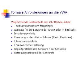 Denn es ist weit mehr als nur eine zusammenfassung und. Die Vorwissenschaftliche Arbeit Als Teil Der Neuen Reifeprfung