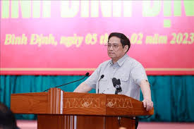 Thủ tướng Phạm Minh Chính làm việc với Ban Thường vụ Tỉnh ủy Bình Định - Ảnh thời sự trong nước - Nội chính & Ngoại giao - Thông tấn xã Việt Nam (TTXVN)
