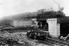 Spokane Northern Pacific Railroad S First Train Over The Grade Separation Tracks Within The City Railroad Photography Old Trains Railroad History