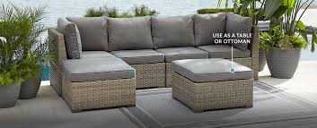 A sectional couch or sofa from pier 1 imports creates the perfect outdoor setting. Bala Conversation Collection By Canvas Tropical Patio Sets Patio Sectional Canadian Tire