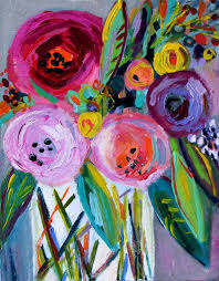 New Giclee Print Abstract Floral Floral Still Life Bouquet Of Flowers In Vase Quot Thea Quot Abstract Flower Painting Abstract Painting Abstract Flowers