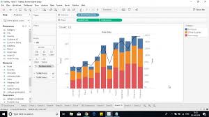 This blog puts together different tableau charts with the type of data you're analyzing and help you understanding how and when to use different tableau charts. Stacked Bar And Line Chart Tableau Edureka Community