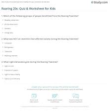 A team of editors takes feedback from our visitors to keep trivia as up to date and as accurate as possible.complete quiz index can be found here: Roaring 20s Quiz Worksheet For Kids Study Com