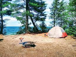 A Pristine Camping Spot In The Hiawatha National Forest Michigan Camping Hiking Outdoors Tent O Hiawatha National Forest Camping Spots Hiking In Virginia