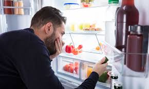 Like ground coffee, a small bowl of baking soda at the back of the fridge can also work to absorb odours and only needs to be changed every three months. Five Reasons Your Fridge Smells And How To Fix It Which News