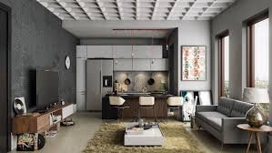 23 Open Concept Apartment Interiors For Inspiration Open Concept Kitchen Living Room Living Room Dining Room Combo Modern Apartment Living Room