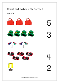 Free Printable Number Matching Worksheets For Kindergarten