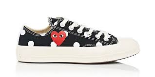 Comme Des Garcons Play X Converse Chuck Taylor 1970s Hi Beige Comme Des Garcons Play X Converse Chuck Taylor Releases In Polka Dot In 2020 Converse Chuck Taylor Converse Chuck Taylors