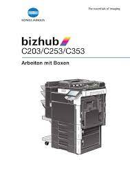 Available in multiple variations depending on your requirements and the model selected. Ihr Benutzerhandbuch Konica Minolta Bizhub C203 Pdf Kostenfreier Download