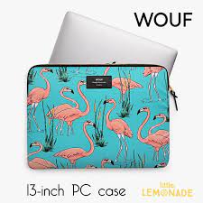 楽天市場 13インチ pcケース pink flamingo wouf パソコン用スリーブ macbook pro 13inch pc sleeve フラミンゴ 南国 ブルー ピンク レディース ノートブック notebook ラップトップケース woouf あす楽 リトル pcケース レモネード ケース