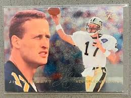 1995 Fleer Flair Preview Football NFL #130 Jim Everett Base Trading Card  Saints