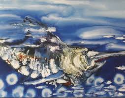Sea Sword Fish Huge Painting Acrylic On Canvas Gallery Superb Contemporary Art Painting Acrylic Painting Art