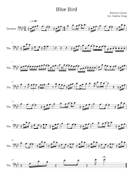 Blue Bird Sheet Music For Trombone Solo Musescore Com Violin notes tutorial the raising fighting spirit naruto theme sheet music. blue bird sheet music for trombone