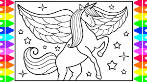 Today we are going to learn about how to draw a beautiful unicorn! How To Draw A Unicorn With Wings For Kids Unicorn With Wings Drawing And Coloring Pages Youtube