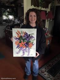 Weddings bouquet gibt es bei ebay! Bridal Bouquet Portrait Painting Jaime Haney Art Colorful Original Paintings