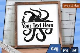 Download Octopus Split Monogram Svg Png Dxf Ocean Animals 1291009 Monograms Design Bundles