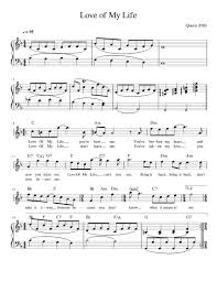 Print And Download In Pdf Or Midi Love Of My Life Queen Fm Free Sheet Music For Piano Made By Violin Sheet Music Easy Piano Sheet Music Cello Sheet Music