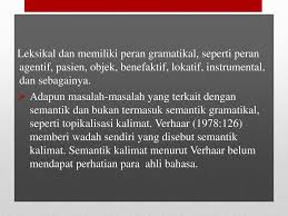 Dan (3) kesalah fahaman komunikasi antar penulis (penerjemah) dan. Struktur Bahasa Indonesia Semantik Ppt Download