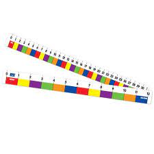 Color Block Ruler 12 30cm Set Of 10 Bright Blocks Of Color Make Reading Inches And Centimeters Easy For Beginners Color Ruler Color Block Linking Cubes