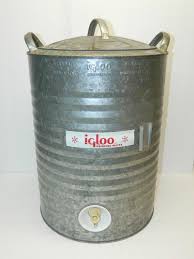 Vintage Igloo Cooler 10 Gallon Galvanized Steel Water