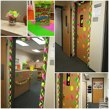 Office Birthday Party Decorations In Neon All Dollar Tree Items Office Birthday Office Party Decorations Office Birthday Party