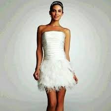 Vday Sale White Feathered Bottom Cocktail Dress Feather Cocktail Dress Dresses Cocktail Dress