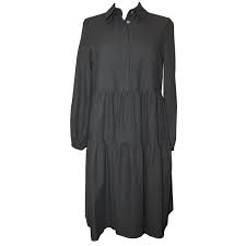 Amalia kleid, größe 46, vk vormals 588 €. Bohelle Curled Dress Amalia Anthrazit Jetzt Bei Inside Living