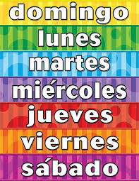 Days Of The Week Spanish Chart Learning Spanish Spanish Classroom Learning Spanish For Kids
