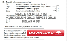 Catatan pak guru 1 year ago. Soal Penilaian Harian K13 Kelas 6 Sd Semester 1 Dan Kisi Kisi Perpuskampus Com