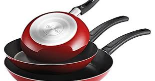 Tramontina 3 Piece Everyday Nonstick Saute Pan Set Red Pan Set Saute Pan Saute