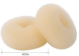 A bun can be secured with a hair tie, barrette, bobby pins, one or more hair sticks, a hairnet. Clothobeauty 2 Pieces Extra Large Size Hair Bun Donut Maker Ring Style Bun Women Chignon Donut Buns Doughnut Shaper Hair Bun Maker 4 3 In For Thick And Long Hair Beige Buy Online