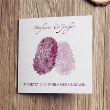 Herz Fingerabdruck Einladungskarten Kpl014 Einladungskarten Hochzeit Karte Hochzeit Einladungen Hochzeit