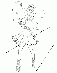 Barbie on a stool in the summer. Barbie Coloring Pages Pdf Coloring Home