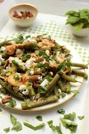 Gruner Bohnen Salat Mit Gerosteten Mandeln Und Feta Grune Bohnen Salat Grune Bohnen Rezept Grune Bohnen