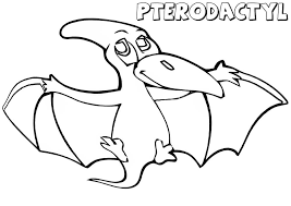 Super coloring free printable coloring pages for kids coloring sheets free colouring book illustrations printable pictures clipart black and white pictures line art and drawings. Cute Pterodactyl Coloring Page Free Printable Coloring Pages For Kids