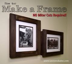 Easy Diy Picture Frame Simple Goof Proof Saws On Skates Homemade Picture Frames Diy Picture Frames Making Picture Frames