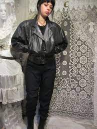 80s Batwing Leather Jacket Suede Textured Panels Moto Bomber Jacket Trad Goth Post Punk Shoulder Pad Removable Thinsulate Liner Womens Large Leather Jacket Jackets Moto Bomber Jacket