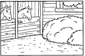 Horses In The Stable Coloring Page Coloring Pages Horse Coloring Books Horse Coloring Pages