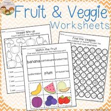 Fruit And Vegetable Themed Worksheets Cut Paste Count Color And More