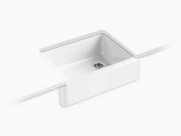 It's a large single basin provides adequate space for soaking and washing large items. Whitehaven Self Trimming 29 Undermount Single Bowl Kitchen Sink W Tall Apron K 6487 Kohler Kohler