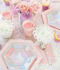 Unicorn Birthday Party Ideas With Martha Stewart Cricut And Michaels Unicorn Birthday Party Decorations Diy Unicorn Party Unicorn Party Plates