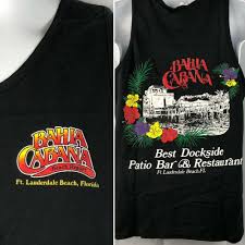 Bahia Cabana Beach Resort Ft Lauderdale Fl M Tank Top Medium Mens Tiki Bar Rip Delta Graphictee Casual Tiki Bar Cool T Shirts Bahia