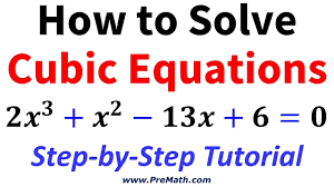 X 3 + a 1 x 2 + a 2 x + a 3 = 0. How To Solve Advanced Cubic Equations Step By Step Tutorial Youtube