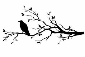 Simple Birds On A Branch Tattoo Raven On Branch Large Decal Raven Decals Halloween Decals Spooky Decals Bird Decals Tree Decals Branches Decor Wall Decor Tree Branch Tattoo Simple Tree Family Tree Painting