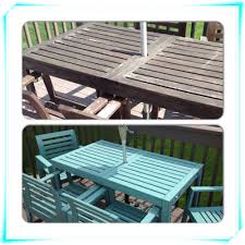 Before And After Outdoor Table And Chairs Painted With Annie Sloan Chalk Patio Furniture Collection Painted Outdoor Furniture Painting Metal Outdoor Furniture
