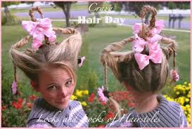 Locks And Locks Of Hairstyles Quick And Easy Video Tutorials Crazy Hair Easy Crazy Hairstyles Crazy Hair Days