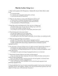 This act made is illegal to. Martin Luther King Quiz